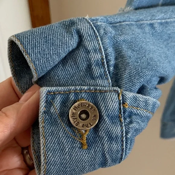 The Top Romance Blue Distressed Jean Jacket​​ - Picture 7 of 14